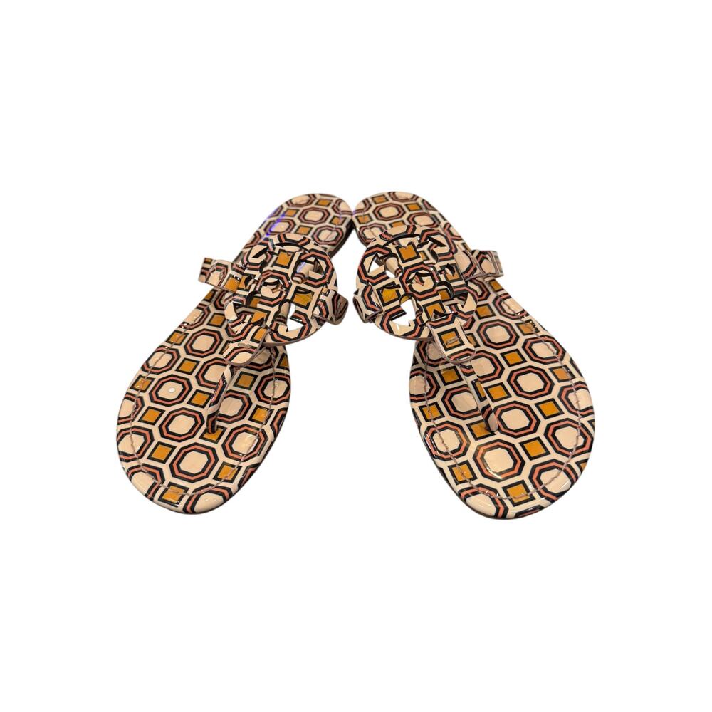 Tory Burch Miller Geometric Print Thong Sandals Womens 8 - Picture 4 of 7